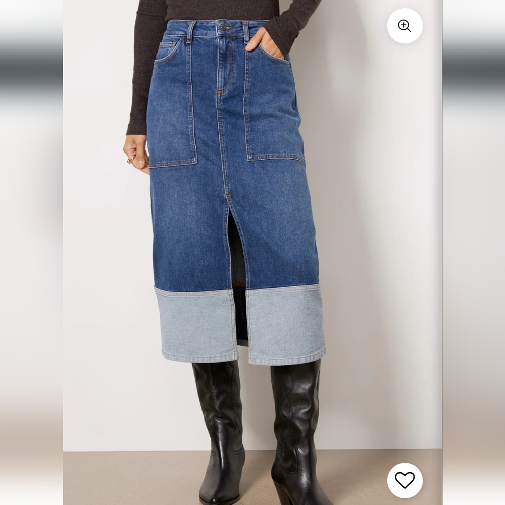 ba&sh Vicky Denim Skirt In Blue Jeans  42/10